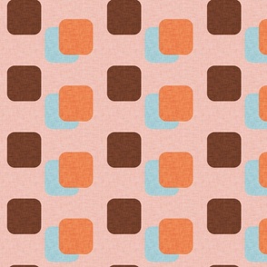 Apricity Cubes Pink  - Mid Century Modern