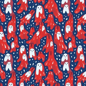 ghost gathering in red white and blue