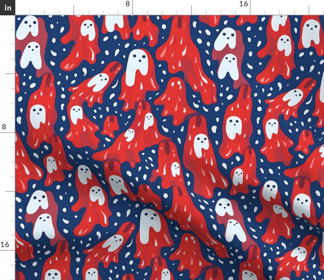 ghost gathering in red white and blue