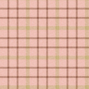 Apricity Plaids Pink - Chocolate - Yellow  - Mid Century Modern