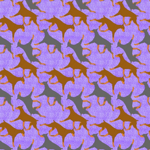 Trotting Dobies - purple