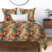 Rainbow Distressed Victorian Floral - large