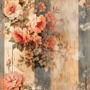 Distressed Victorian Floral - medium