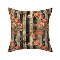 Pink & Black Distressed Victorian Floral - medium