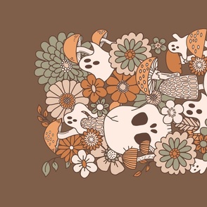 Spooky Mushroom Garden - Tea Towel