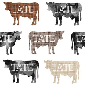Tate: cheque font on cows