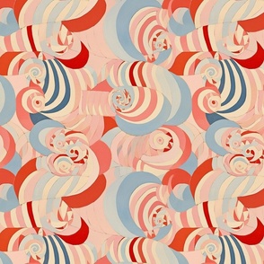 hilma af klint inspired abstract geometric peppermints and candy canes