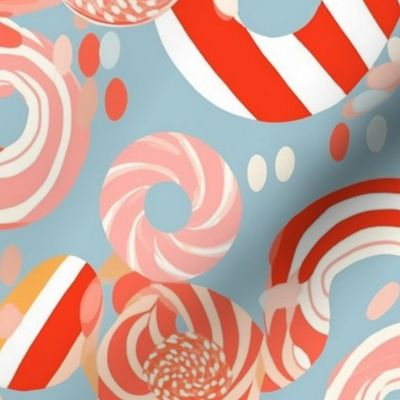 art nouveau peppermint and candy canes inspired by hilma af klint