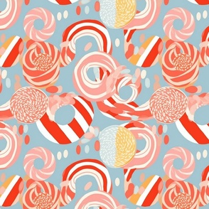 art nouveau peppermint and candy canes inspired by hilma af klint