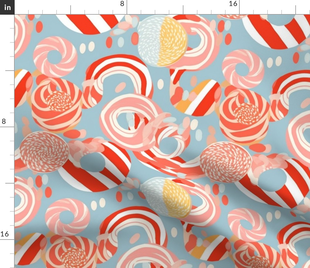 art nouveau peppermint and candy canes inspired by hilma af klint