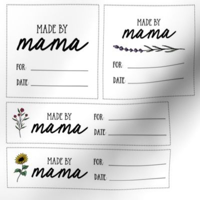 made by mama floral quilt labels 
