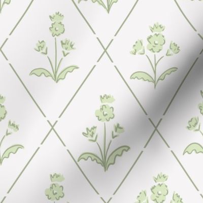 simple floral trellisgreen