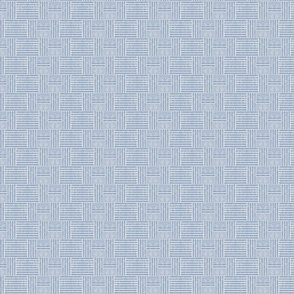 Chambray cotton with herringbone pattern - blue