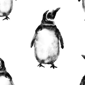 Watercolor Penguins