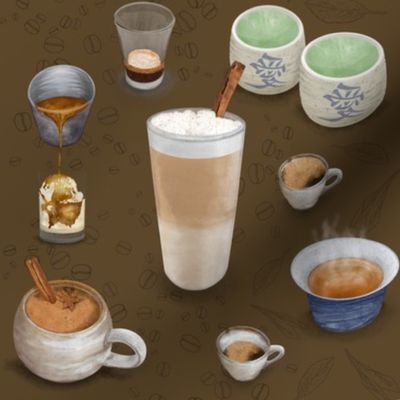 Barista Bounty - Hot Coffee, Beans, Tea & Tea Leaves on Mocha