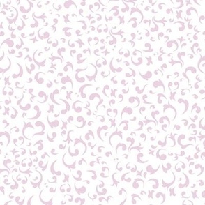 Scattered Swirls - Soft Pink and White