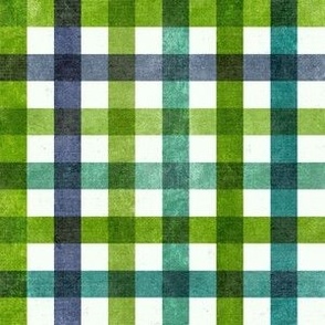 Blue and green plaid