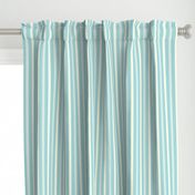 (M) French Country Stripes Light Turquoise and Cream
