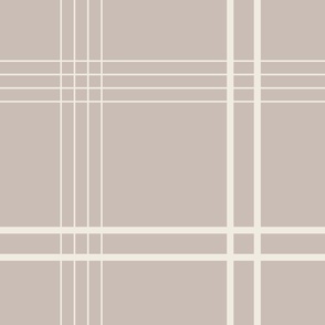 JUMBO // classic plaid stripe - creamy white_ silver rust blush 02 - simple minimalist tartan checker