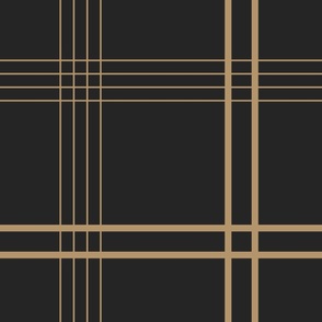 JUMBO // classic plaid stripe - lion gold_ raisin black - simple minimalist tartan checker