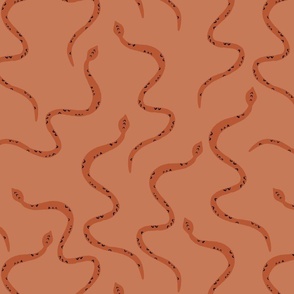 Snakes on Snakes 16x16 rust