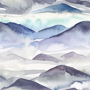 glacial hills watercolor