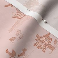 Tropical Toile Pattern_Pink and Red