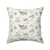 Tropical Toile Pattern_Blue and White