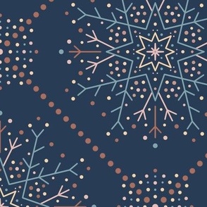 Apricity Snowflake on Navy Blue / large