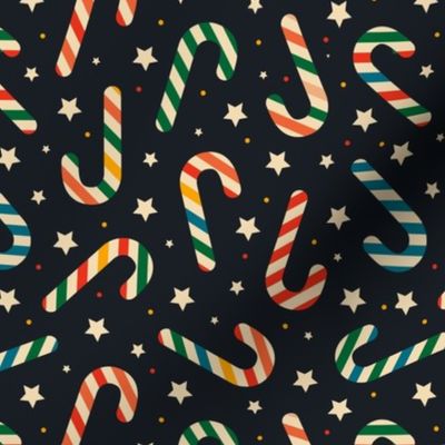 Christmas Fabric - Retro Christmas - Christmas Candy Cane