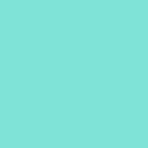 Plain Pastel Aquamarine Solid - Light Aqua Green - #81E4DA