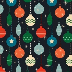 Christmas Fabric - Retro Christmas - Christmas Ornaments - Vintage Holiday