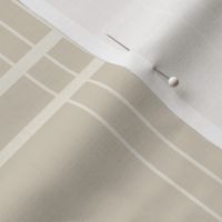large scale // classic plaid stripe - bone beige_ creamy white 02 - simple minimalist tartan checker