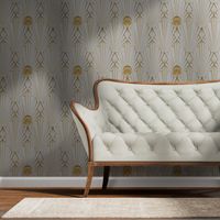 The New Twenties - Modern Art Deco Shells Gold on marble 
