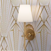 The New Twenties - Modern Art Deco Shells Gold on marble 
