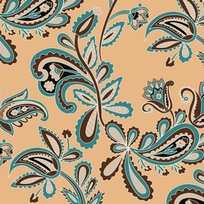 Delicate Paisley with turquoise