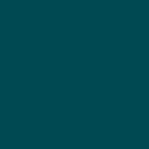 Plain Bold Dark Teal Green Solid - #004952