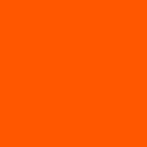 Plain Bold Pumpkin Orange Solid - Bright Vivid Tiger Orange - #FF5600