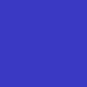 Plain Bright Indigo Blue Solid - Royal Cobalt Blue - #3939C3