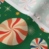 Christmas Fabric - Retro Christmas - Christmas Starlight Mint Candy