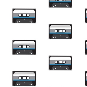 Blue Cassette Tapes- Large Print