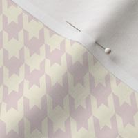 (XS) Pale lilac and cream houndstooth