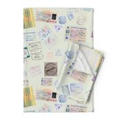  Stamps- passport -green