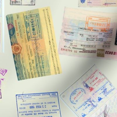  Stamps- passport -green