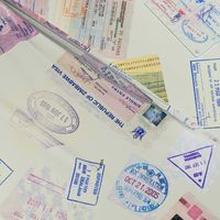  Stamps- passport -green
