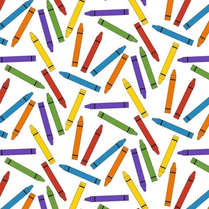 Crayon Colorful Scattered- Large Print