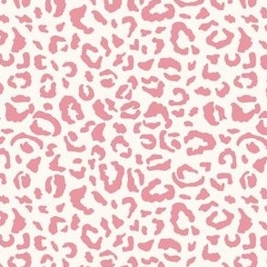 Dusty pink leopard print on cream, valentines day
