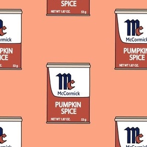 Pumpkin Pie Spice Containers on Orange - 3 inch