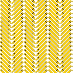 Crayon Yellow Chevron Close- Large Print