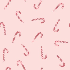 Christmas Candy Cane on Pink